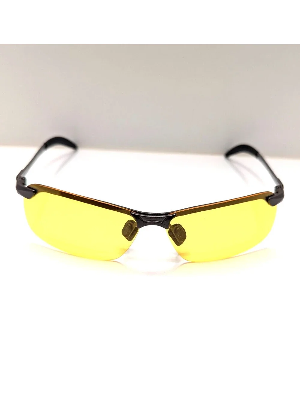 KisSun KS6801 Yellow Polarized Night Driving Glasses Sports Sunglasses 66-15-145